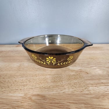 Pyrex Glasbake Daisy Casserole Dish 