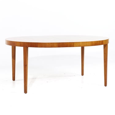 Edward Wormley for Dunbar Mid Century Bleached Mahogany Expanding Dining Table with 2 Leaves - mcm 