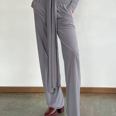 Norma Kamali Slate Jersey Pants (S)