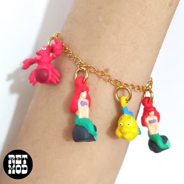 Nostalgic Vintage 90s Little Mermaid Charm Bracelet 