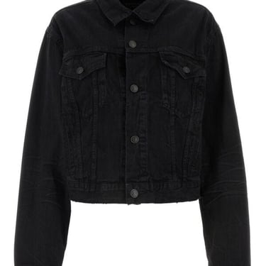 Balenciaga Women Black Denim Jacket