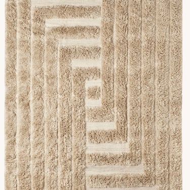 Shaggy Labyrinth Beige Rug