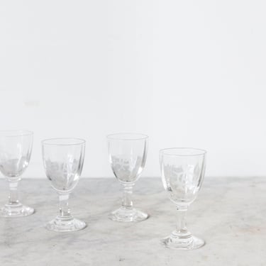 Monogrammed Aperitif Glass Set of 4