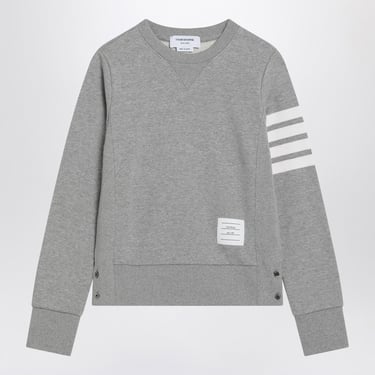 Thom Browne Grey Cotton 4-Bar Sweatshirt Women