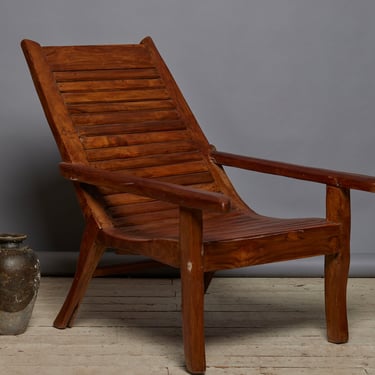 Extra Large Teak Lounging Chair from the Island of Sumatra