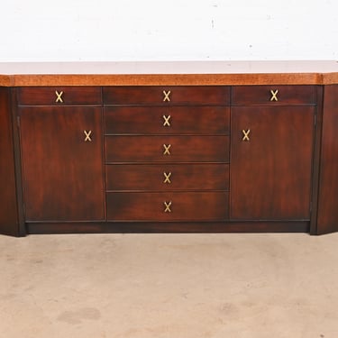 Paul Frankl for Johnson Furniture Mahogany Sideboard or Bar Cabinet, 1950s