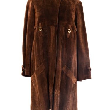 Gucci Herringbone Suede Coat