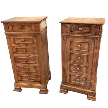 Pair French Faux Bamboo Commode