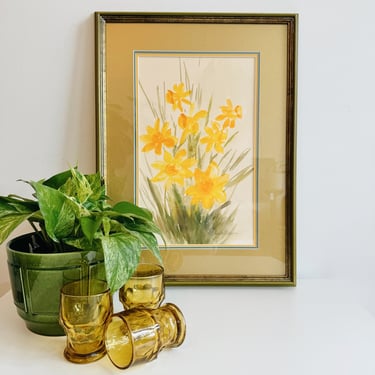Framed Daffodil Art