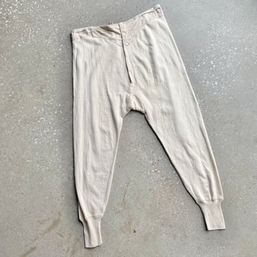 Vintage Cream Long Underwear / Vintage Antique Thermal Pants / Vintage  Cream, Milk & Ice