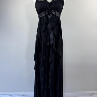 Early 2000's Betsy & Adam Black Formal Dress 