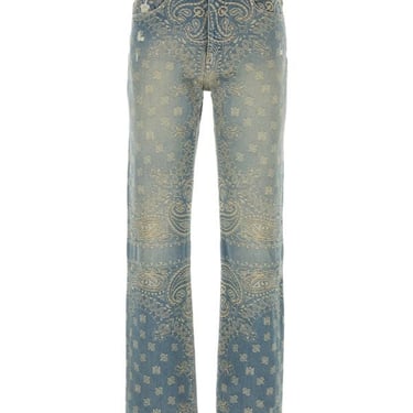 Amiri Man Embroidered Denim Jeans