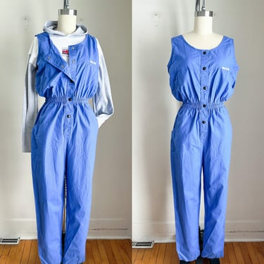 Vintage 1980s IDEA Blue Jumpsuit / M 