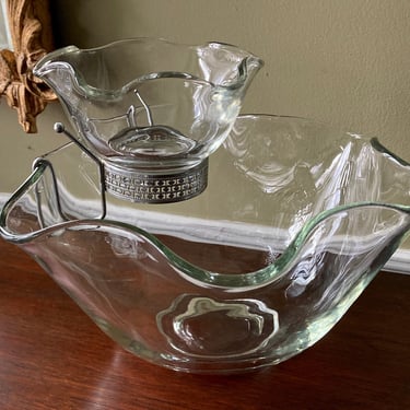 Wavy Glass Chip and Dip Set 