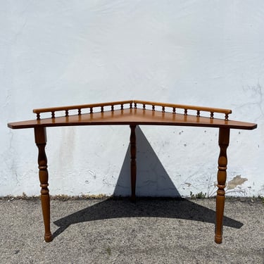 Vintage Corner Table Wood Railing Desk Writing Traditional | Deja Vu ...
