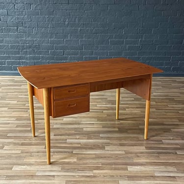 Mid-Century Danish Modern Teak & Oak Desk w/ Bookcase, c.1960’s 