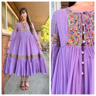 70s stunning Beverly Paige full maxi dress 