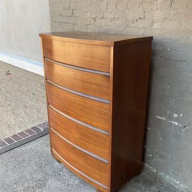 MCM Walnut Curved Chest of Drawers