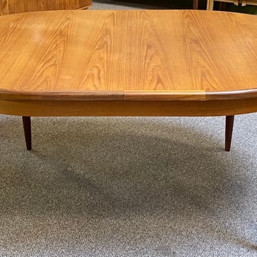 Item #AE95 Mid Century Oval Dining Table w/ Butterfly Leaf by G-Plan c.1960