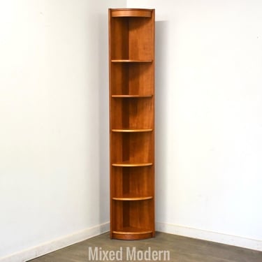 Cherry Corner Cabinet Bookcase 