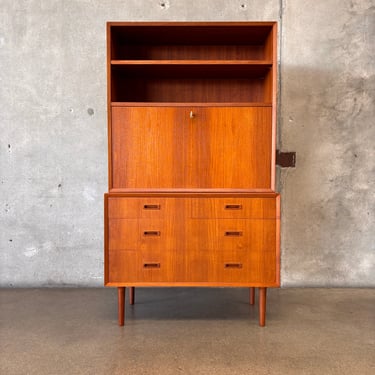 Vintage Danish Teak Cabinet By Lyby Mobler With Key