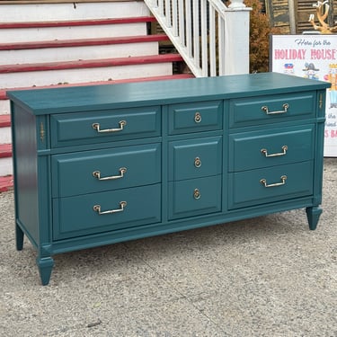 Green Lacquered Dresser by Vintage Remedy