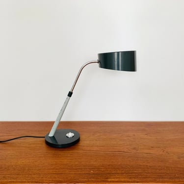 Industrial French Mid-Century Modern Metal Table Lamp | 1960s 