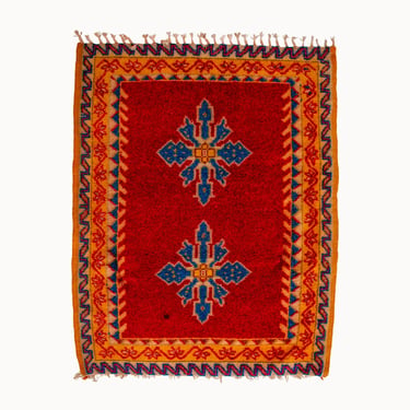 Vintage Moroccan Taznakht Rug | 3'3" x 4'3"