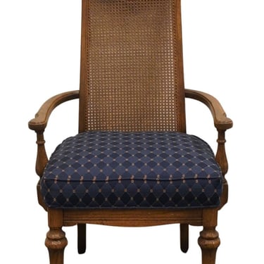 AMERICAN FURNITURE Co. Italian Mediterranean Style Cane Back Dining Arm Chair 9440-525 