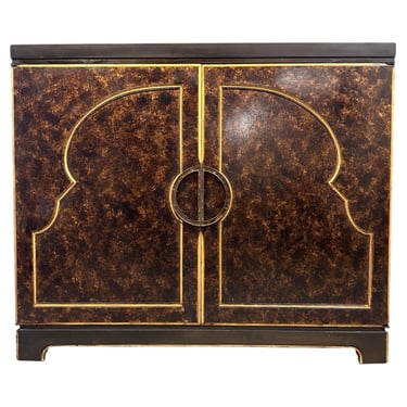 1970s John Widdicomb Commode in A Faux Tortoise Shell Finish Mid Century