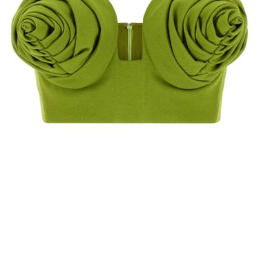Jean Paul Gaultier Women Green Stretch Viscose Blend Crop-Top