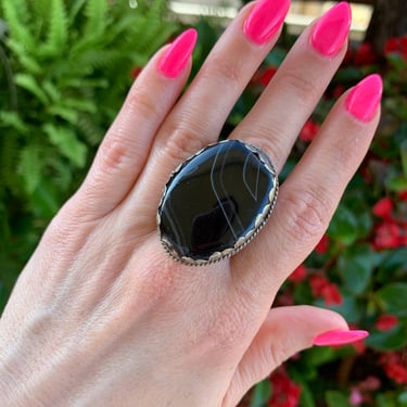 Black Agate Ring from Nepal