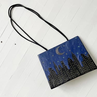 Vintage Midnight Cityscape Bag 