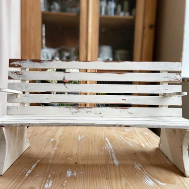 Beautiful vintage French child’s toy  bench 