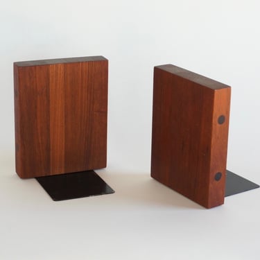 Architectural Teak + Wenge Bookends 