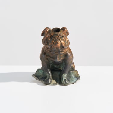 RARE Vintage 1930’s English Bulldog Table Lighter by Ronson Art Metalworks 