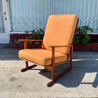 1960s Danish Modern Walnut Lounge Chair by Ib Kofod Larsen for Selig 