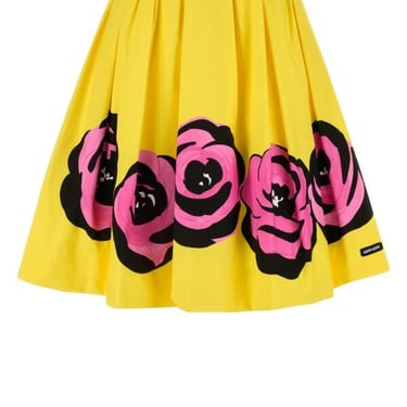 Miu Miu Women Yellow Poplin Skirt