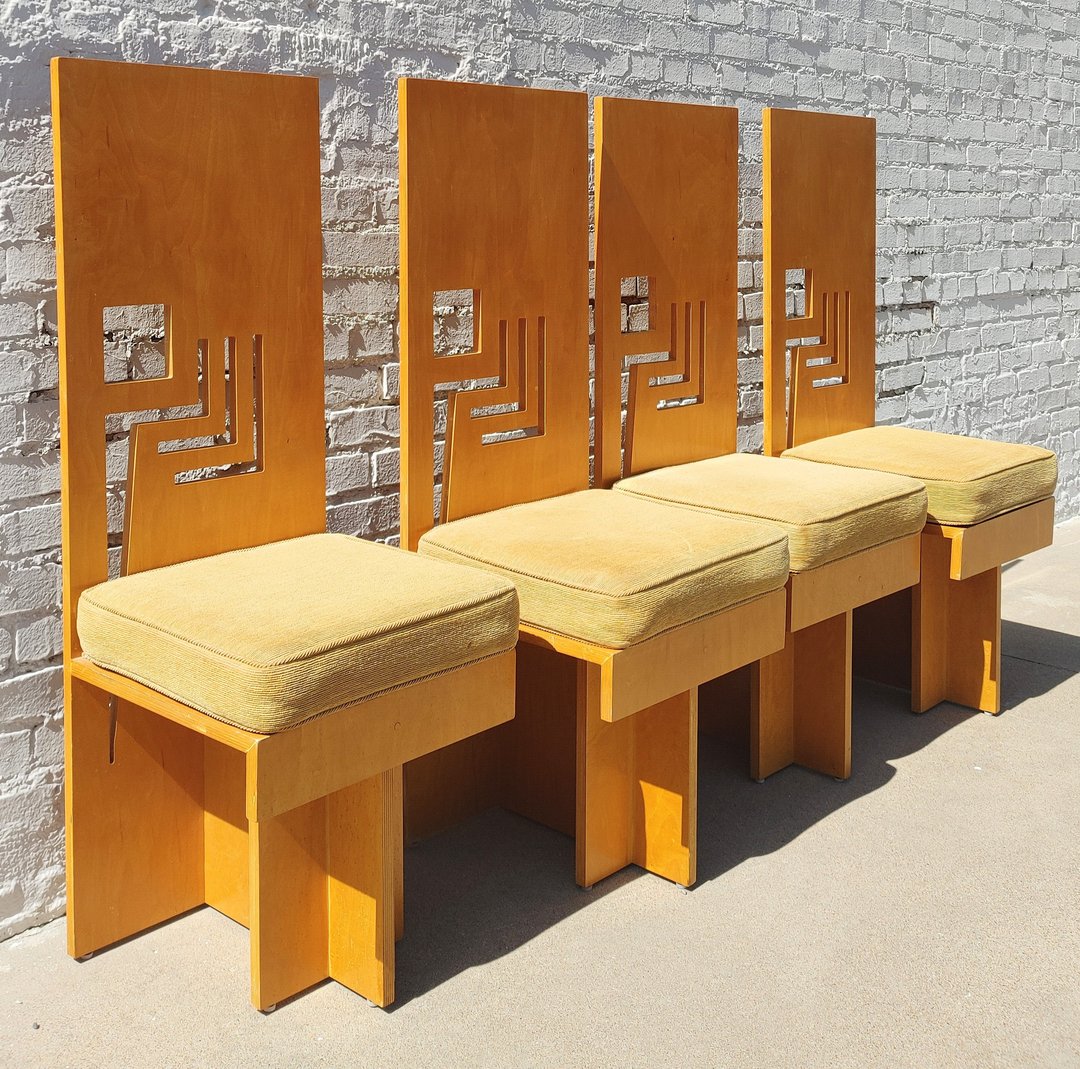 Mid Century Modern Frank Lloyd Wright Inspired Maple Dining Chairs ...