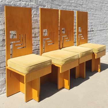 Mid Century Modern Frank Lloyd Wright Inspired Maple Dining Chairs ...