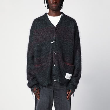 Maison Mihara Yasuhiro Dark Grey Cardigan In Mohair Blend Men