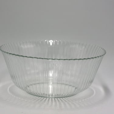 vintage arcoroc ribbed glass bowl made in France 