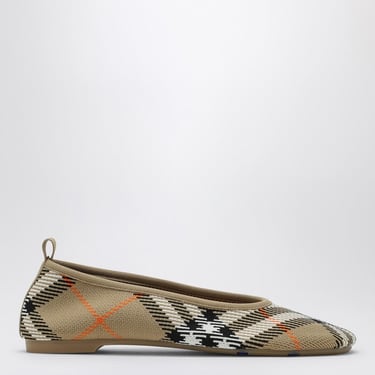 Burberry Baby Ballerina In Check Sand Women