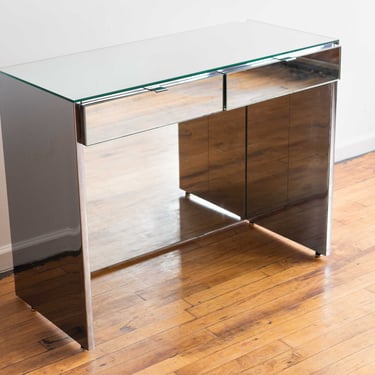 Vintage 1970's Ello Mirrored Vanity / Writing Desk / Dressing Table 