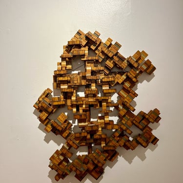 1970's Modernist Abstract Wall Wood Handcrafted Sculptures