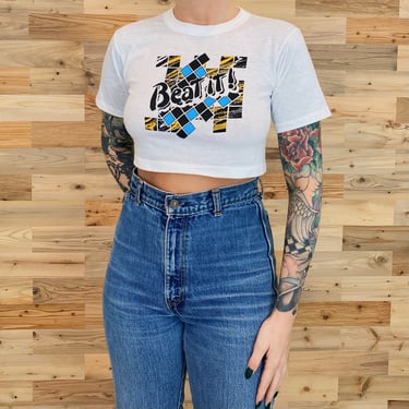 80's Beat It! Vintage Cropped Tee Shirt 