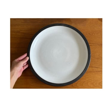 Vintage Heath Ceramics Brown and White Rim Line Serving Platter 