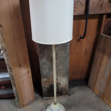 Vintage Floor Lamp with Glass Base