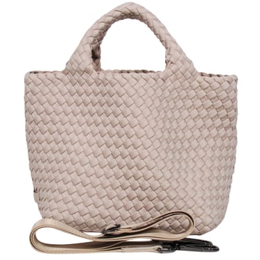 Naghedi - Beige Soft Woven Top Handle Bag w/ Strap