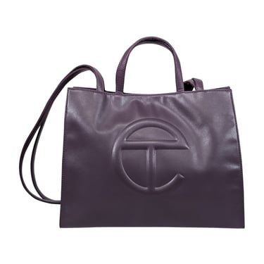 Telfar - Dark Plum Medium Shopper Tote Bag